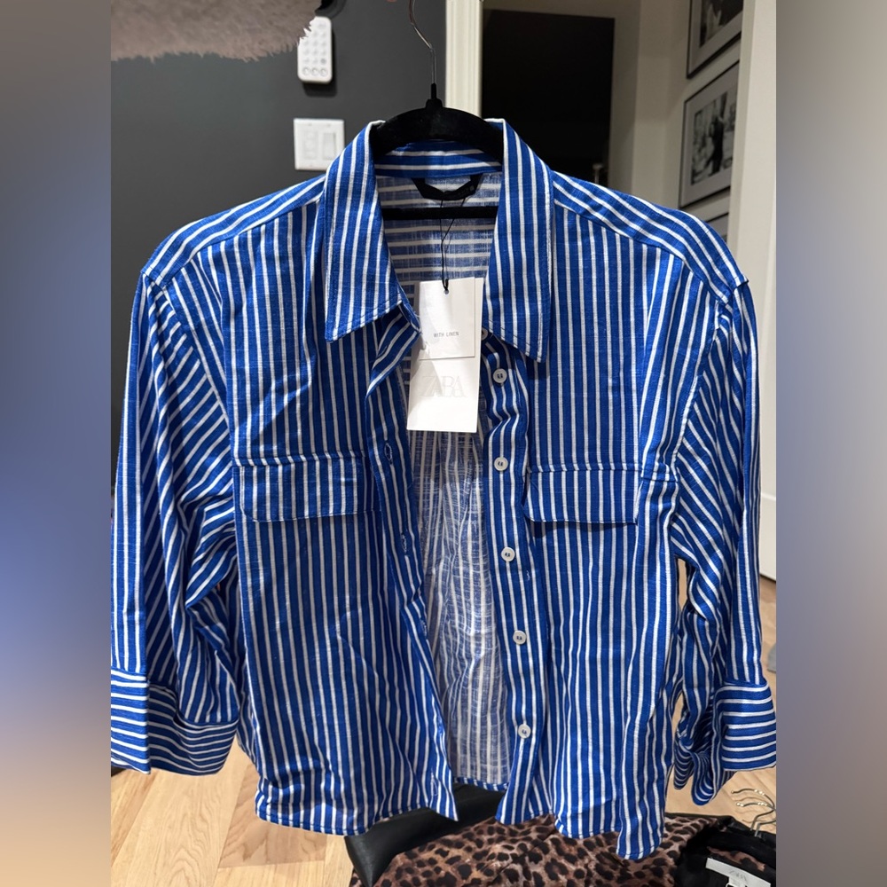 NWT - Zara 3/4 Sleve Striped Top